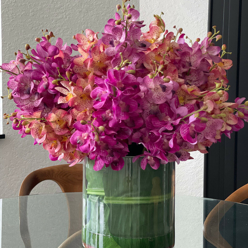 Mixed Mokara Orchids in Large Rota Cylinder – The Ever Botanic