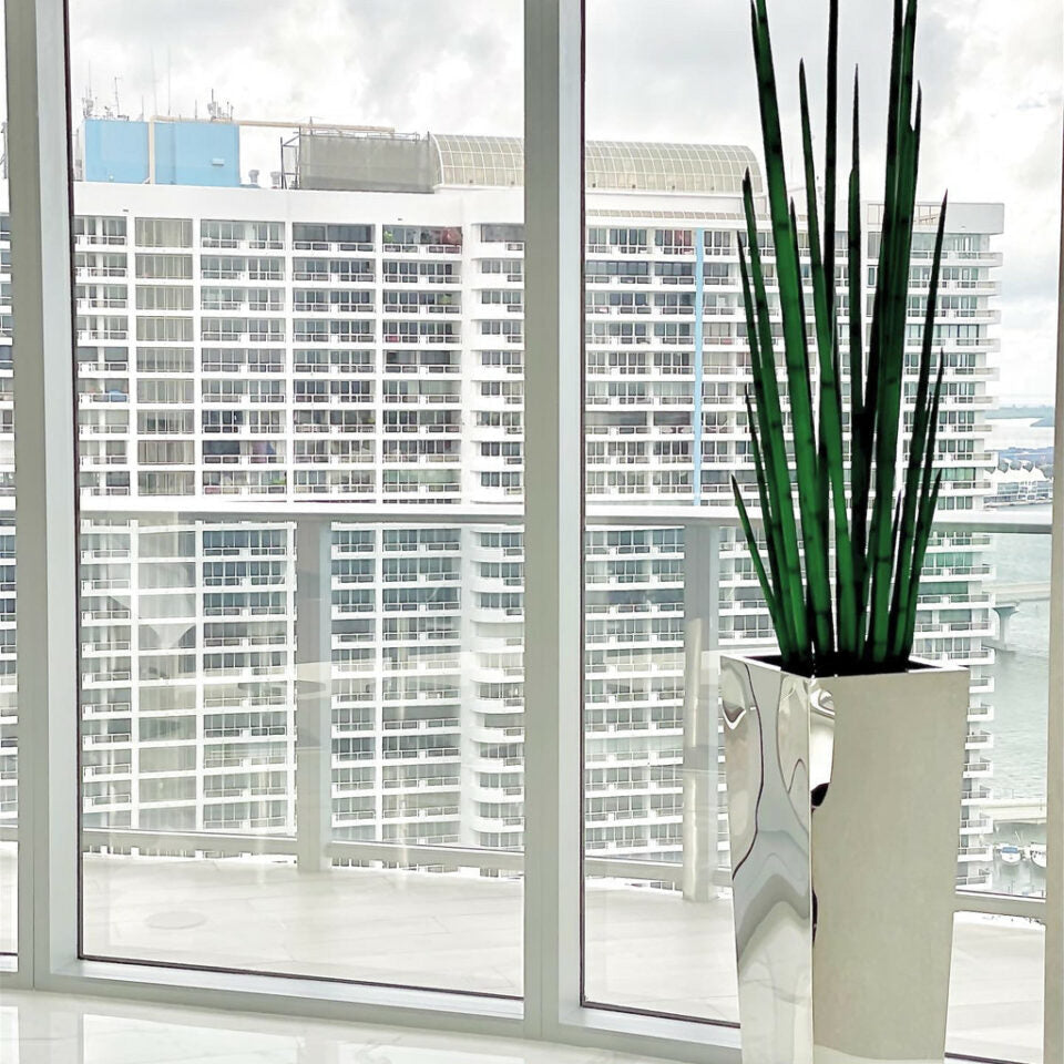 Stainless Steel Cube Vase with Snake Grass – The Ever Botanic
