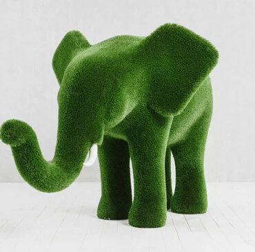 Medium Elephant Topiary – The Ever Botanic