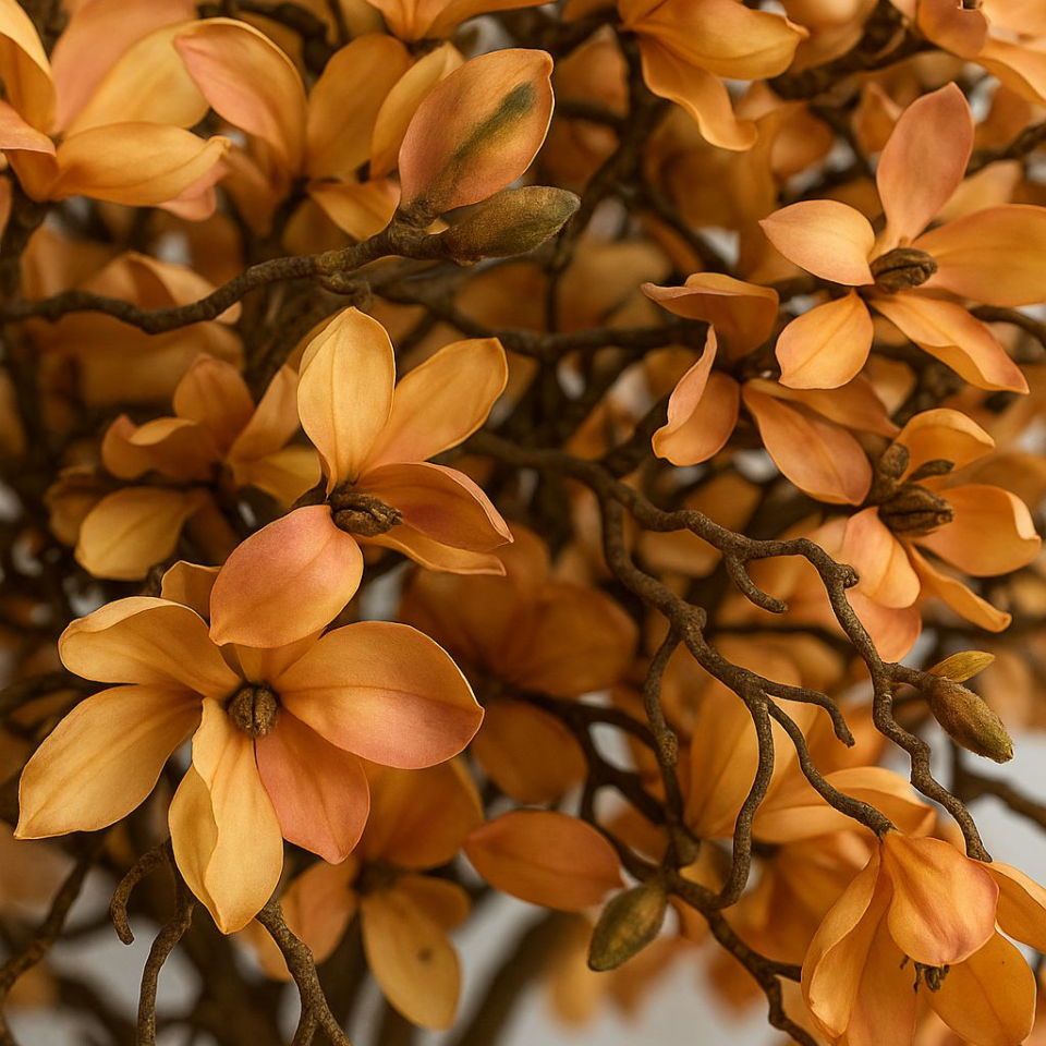 Magnolia Tree in Beige in Glossy White Pot – The Ever Botanic