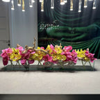 Modern House Glass Vase with Pink Vanda Orchids and Green Cymbidiums – The Ever Botanic