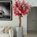Lisbon Vase in Glossy Silver with Personalized Tri-Colored Pink Cherry Blossoms – The Ever Botanic