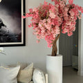 Matte White St. Tropez Vase with Personalized Pink Cherry Blossom – The Ever Botanic