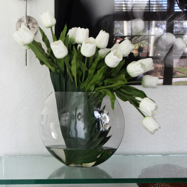 Moon Vase with White Tulips – The Ever Botanic
