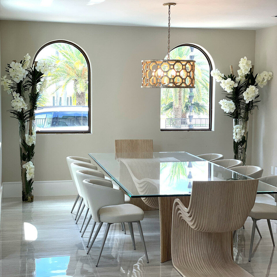 White Vanda Orchids with Driftwood in a Large Conical Glass Cylinder – The Ever Botanic