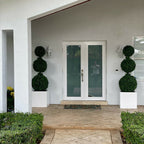 Triple Ball Topiary with Large Block Fiberglass Planter – The Ever Botanic