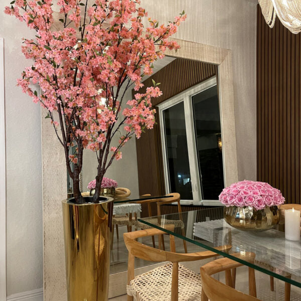 Large Cherry Blossom Tree in Gold Pot – The Ever Botanic