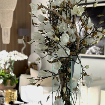 White Magnolia Vase in 20-Inch Tall Modern Home – The Ever Botanic