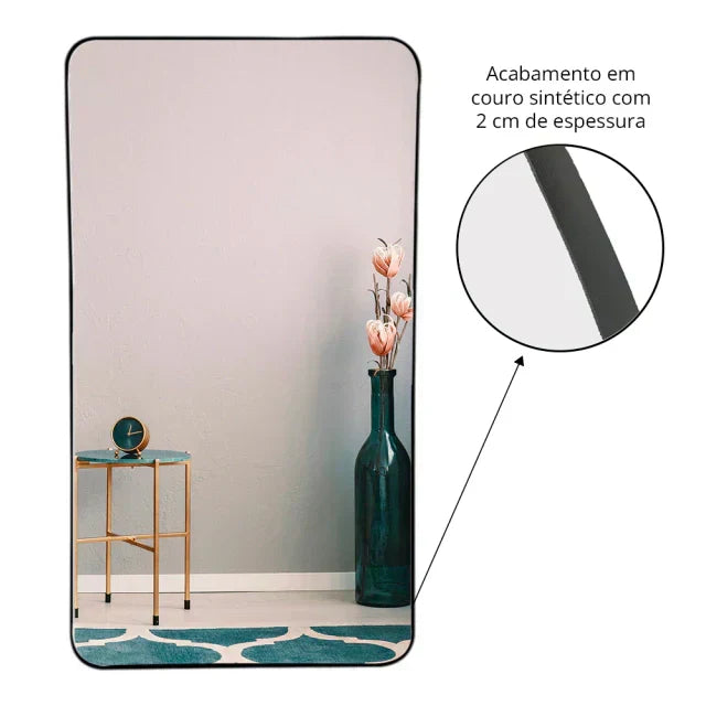 Full-Length Rectangular Mirror with Rounded Edges I 170 × 90 cm – The Ever Botanic