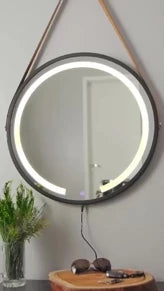 Round LED Mirror 3 Colors with Adnet Strap 45 cm – The Ever Botanic